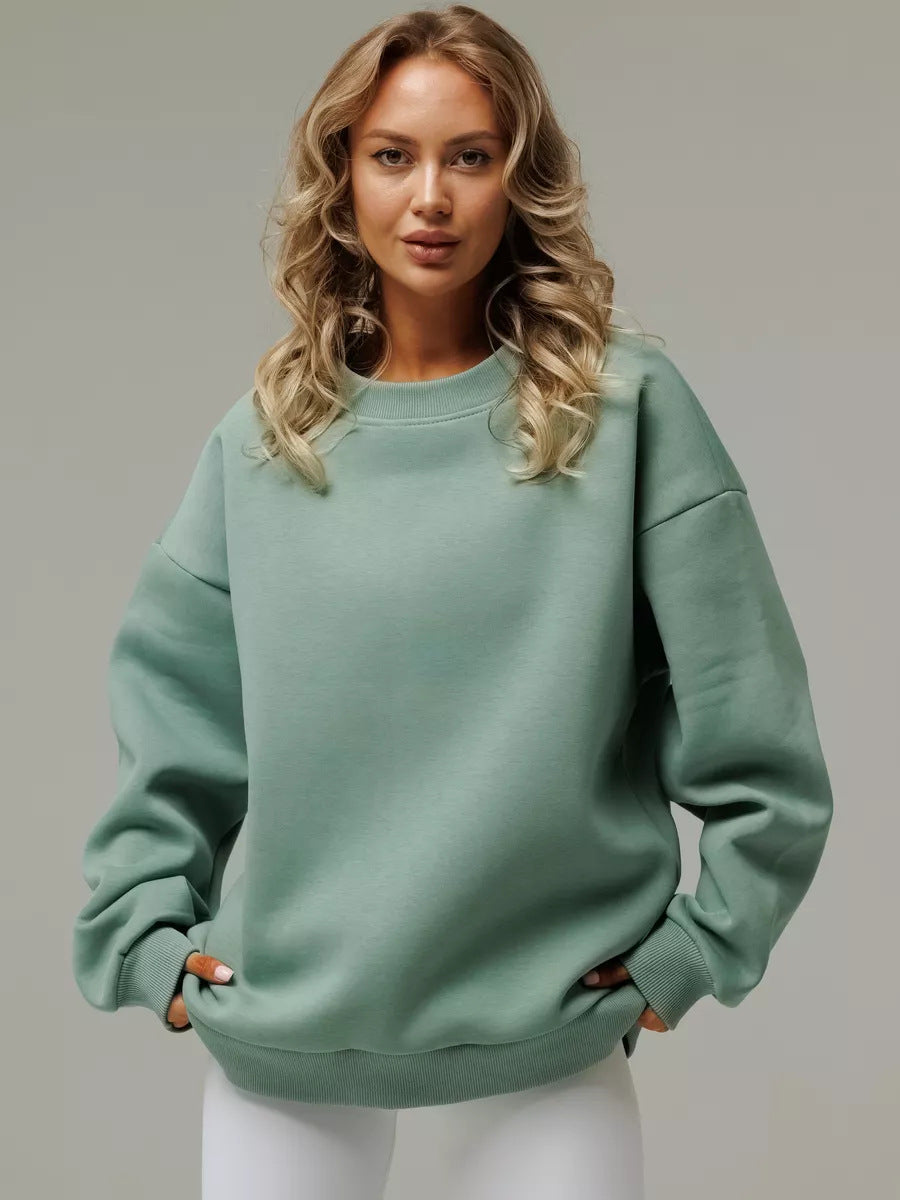 Kvinnors avslappnad sweatshirt med breda axlar och mjukt foder Mirla-Eva Jonsson