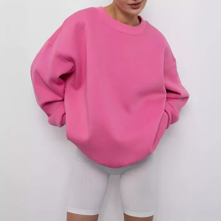 Kvinnors avslappnad sweatshirt med breda axlar och mjukt foder Mirla-Eva Jonsson
