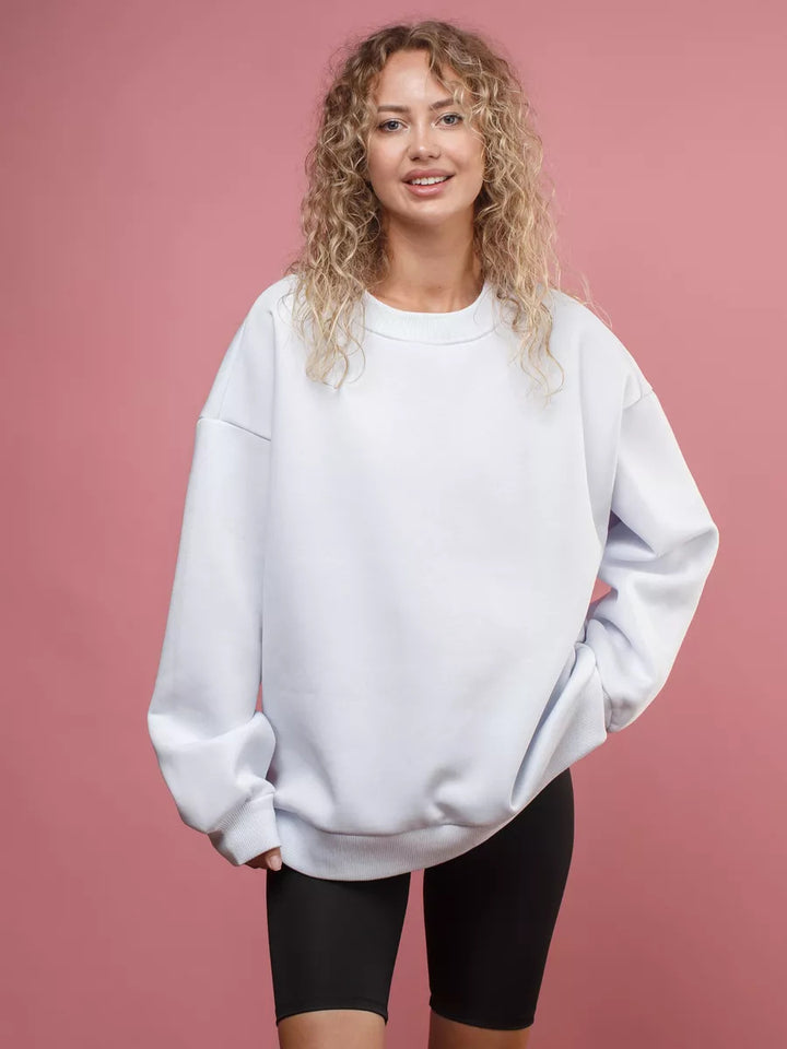 Kvinnors avslappnad sweatshirt med breda axlar och mjukt foder Mirla-Eva Jonsson