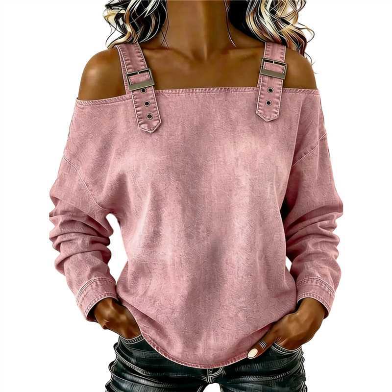 Kvinnors avslappnad sweatshirt med dekorativa axeldetaljer Mirla-Eva Jonsson