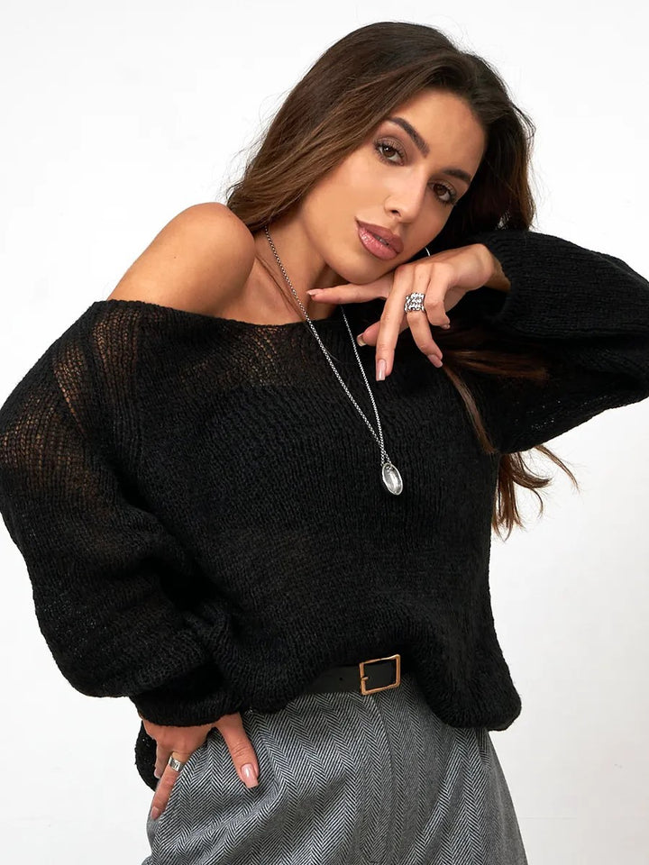 Kvinnors avslappnad sweatshirt med en avslappnad textur och mjukt material Mirla-Eva Jonsson
