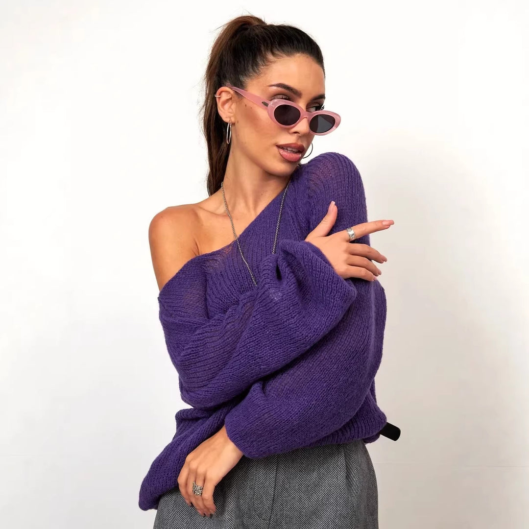 Kvinnors avslappnad sweatshirt med en avslappnad textur och mjukt material Mirla-Eva Jonsson