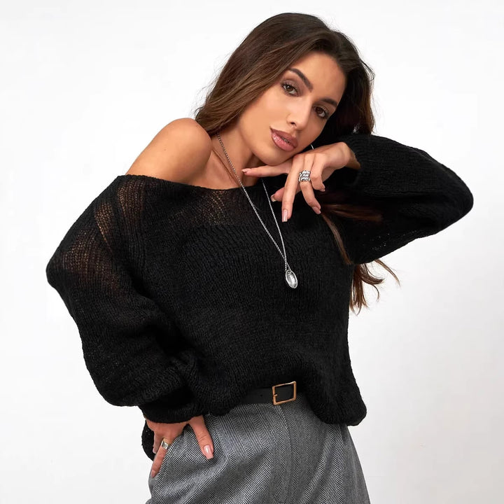 Kvinnors avslappnad sweatshirt med en avslappnad textur och mjukt material Mirla-Eva Jonsson