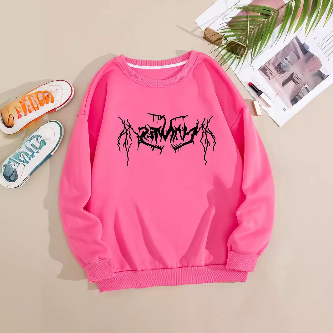 Kvinnors avslappnad sweatshirt med modern grafisk design Mirla-Eva Jonsson