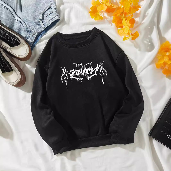 Kvinnors avslappnad sweatshirt med modern grafisk design Mirla-Eva Jonsson
