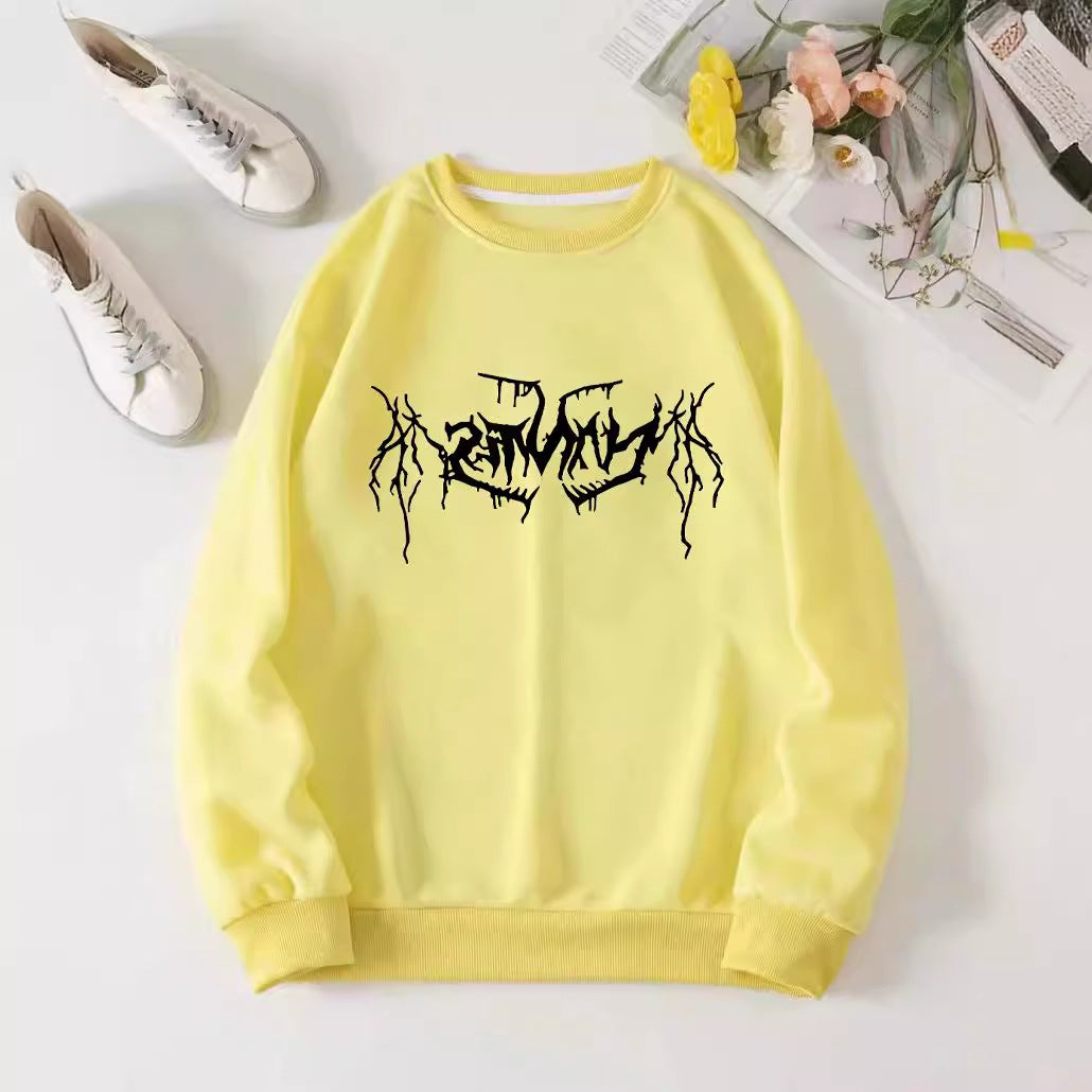 Kvinnors avslappnad sweatshirt med modern grafisk design Mirla-Eva Jonsson