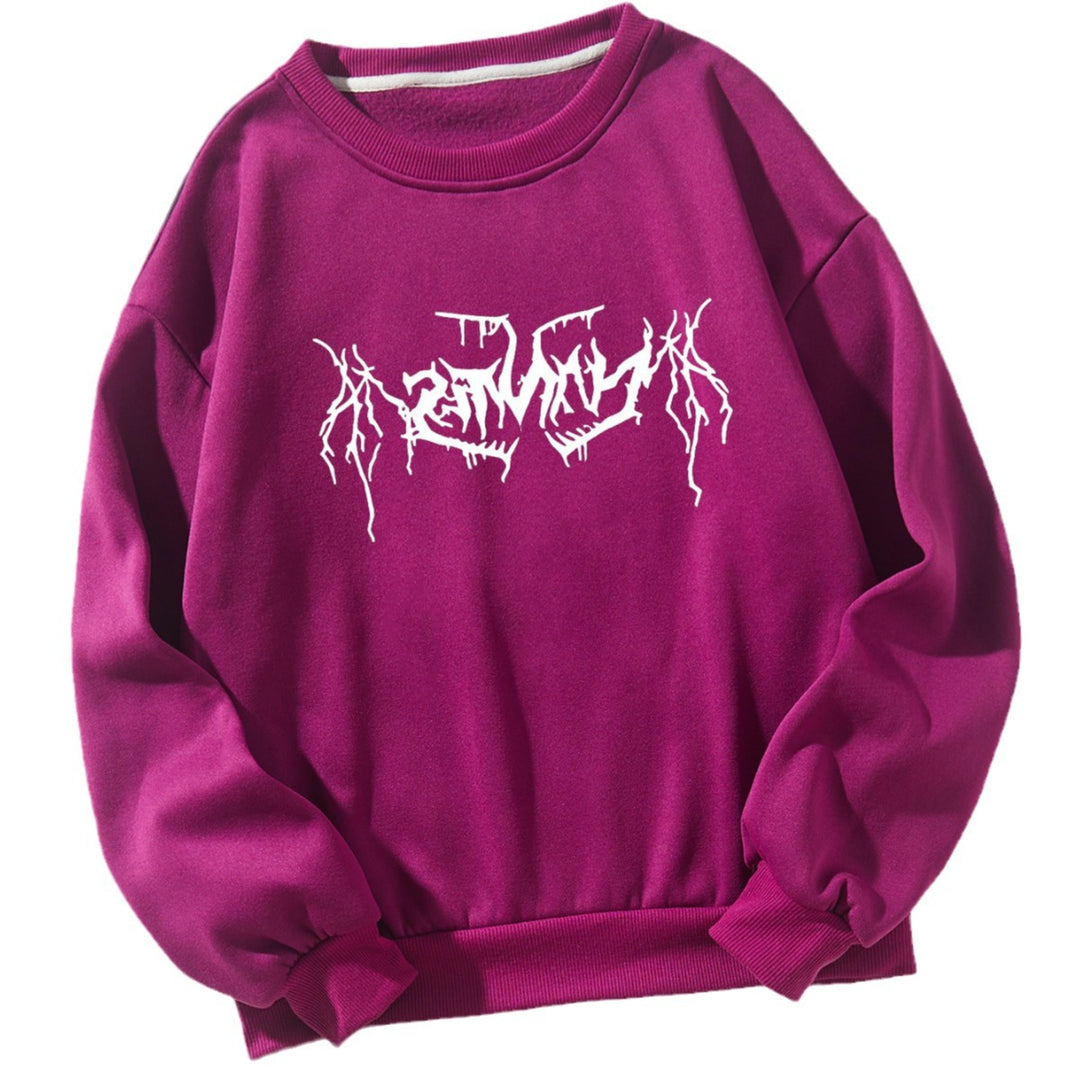 Kvinnors avslappnad sweatshirt med modern grafisk design Mirla-Eva Jonsson