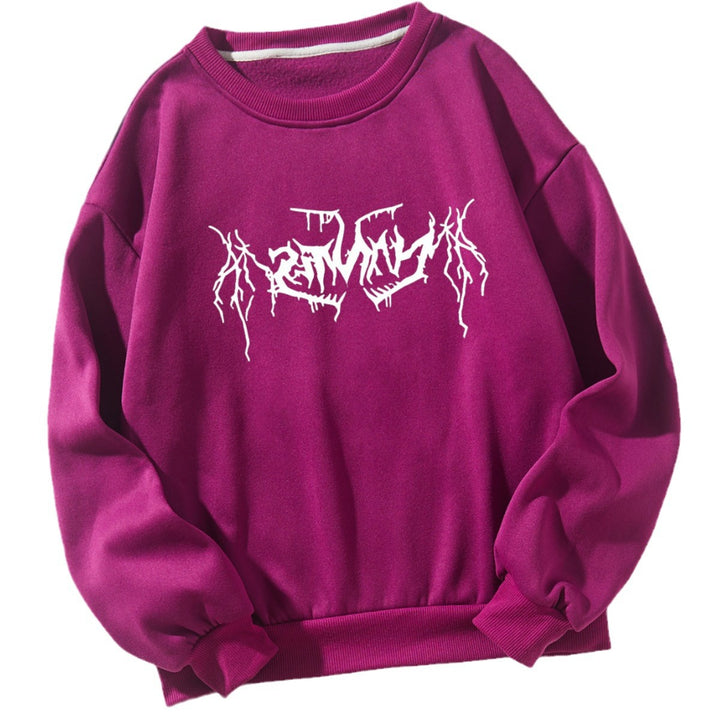 Kvinnors avslappnad sweatshirt med modern grafisk design Mirla-Eva Jonsson