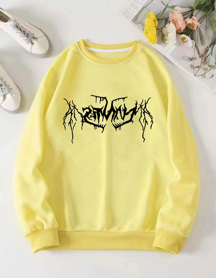 Kvinnors avslappnad sweatshirt med modern grafisk design Mirla-Eva Jonsson