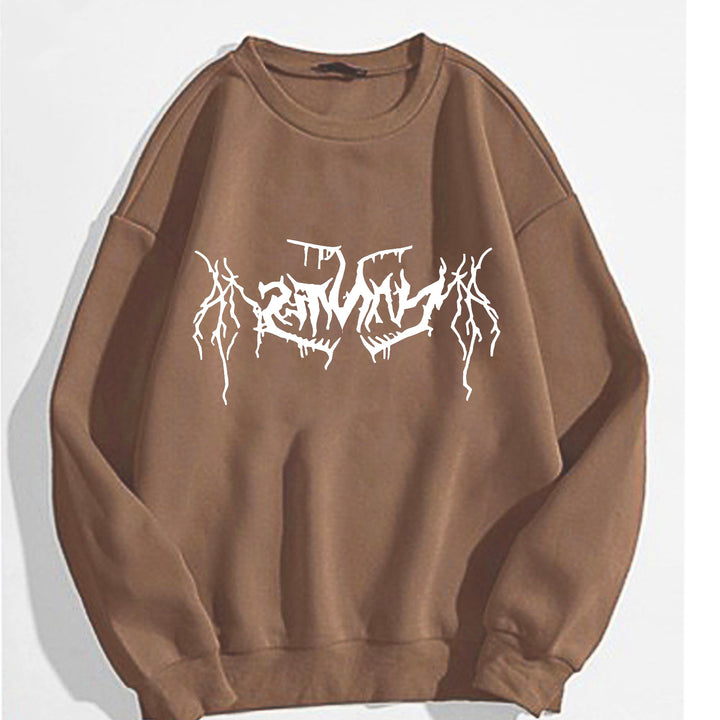 Kvinnors avslappnad sweatshirt med modern grafisk design Mirla-Eva Jonsson