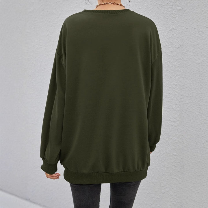 Kvinnors avslappnad sweatshirt med prägling lettering Mirla-Eva Jonsson