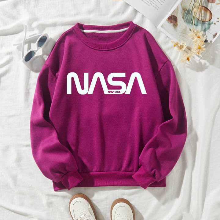 Kvinnors avslappnad sweatshirt med stort NASA-logotyp Mirla-Eva Jonsson