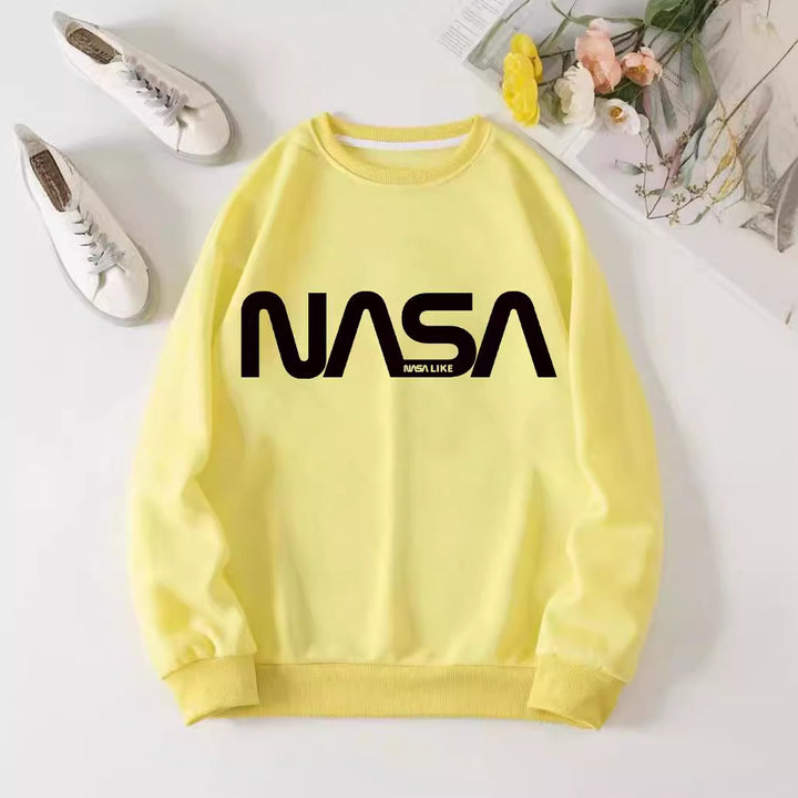 Kvinnors avslappnad sweatshirt med stort NASA-logotyp Mirla-Eva Jonsson