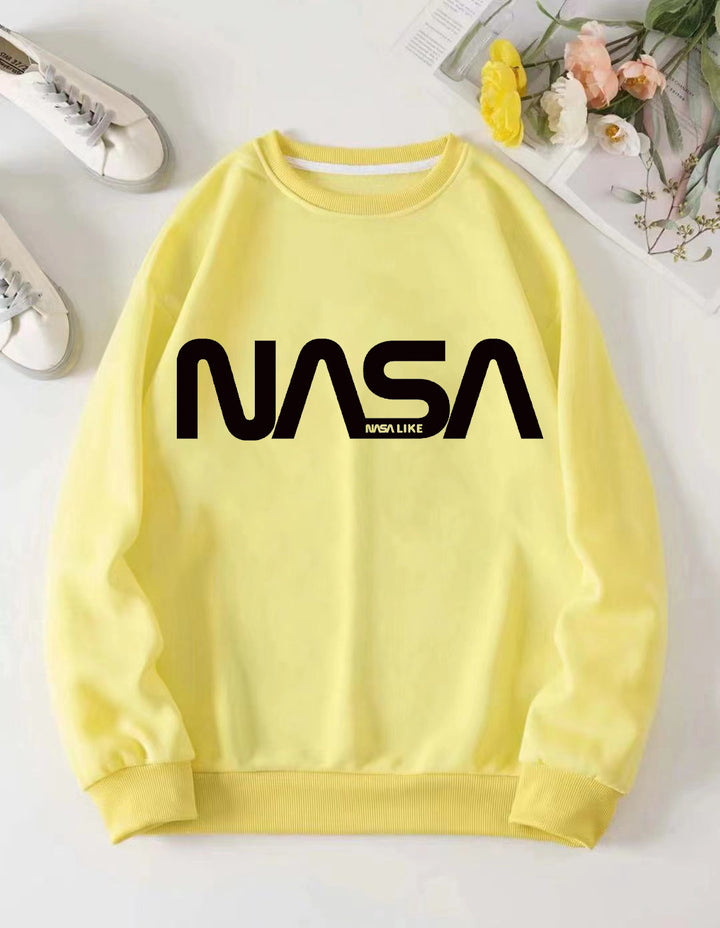Kvinnors avslappnad sweatshirt med stort NASA-logotyp Mirla-Eva Jonsson