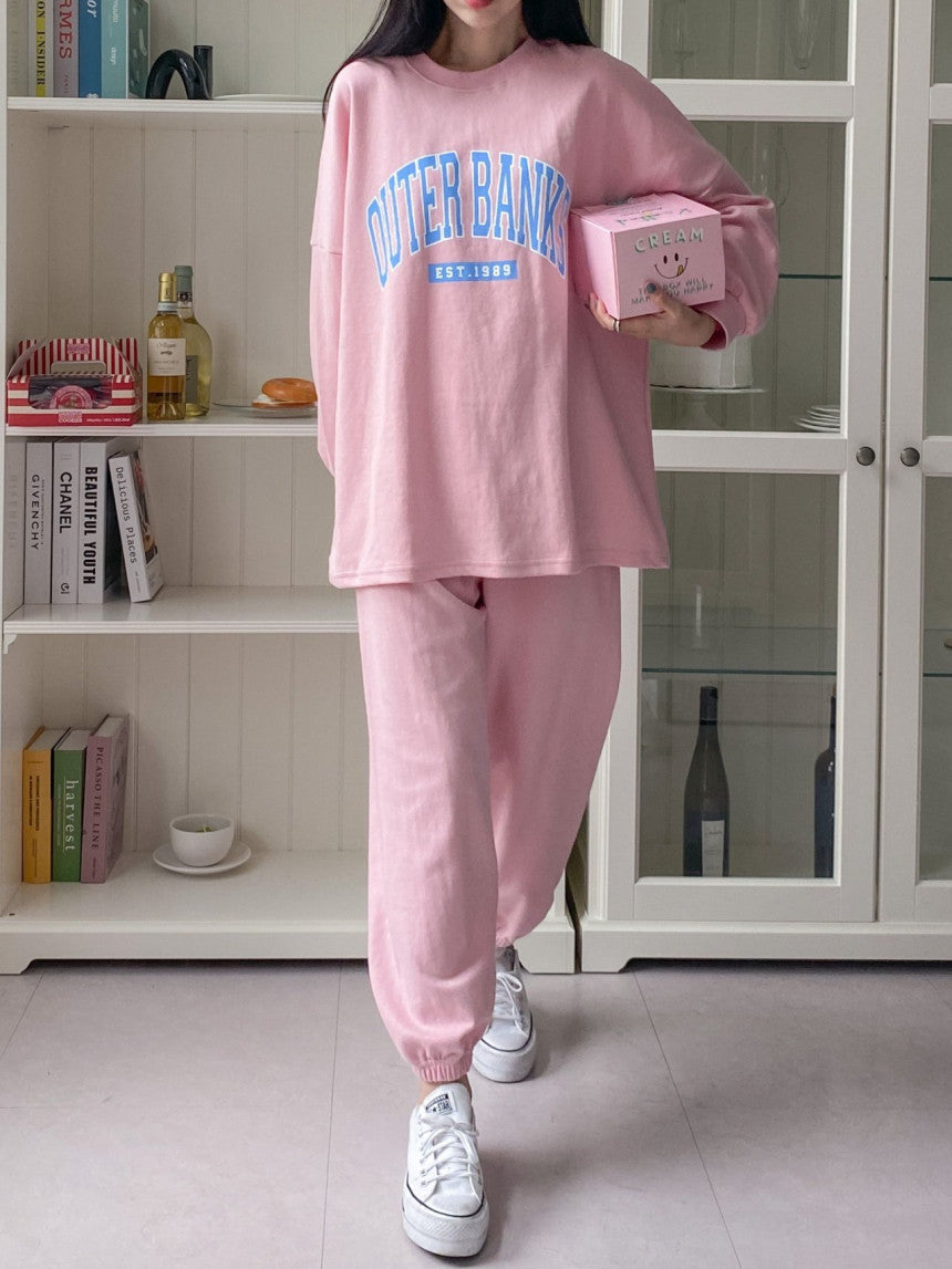 Kvinnors avslappnad sweatshirts och joggingset med broderad logotyp Mirla-Eva Jonsson