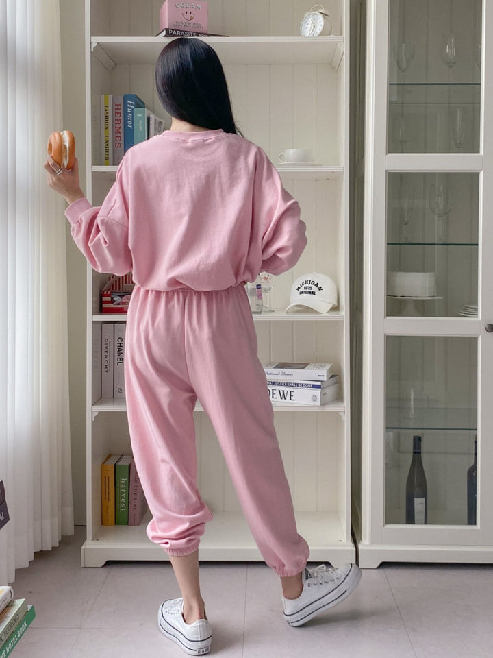 Kvinnors avslappnad sweatshirts och joggingset med broderad logotyp Mirla-Eva Jonsson