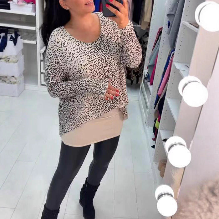 Kvinnors avslappnad topp med djurmönster och lätt tyg Mirla-Eva Jonsson