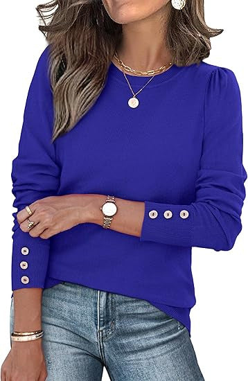 Kvinnors avslappnad tröja med knappdetaljer Mirla-Eva Jonsson