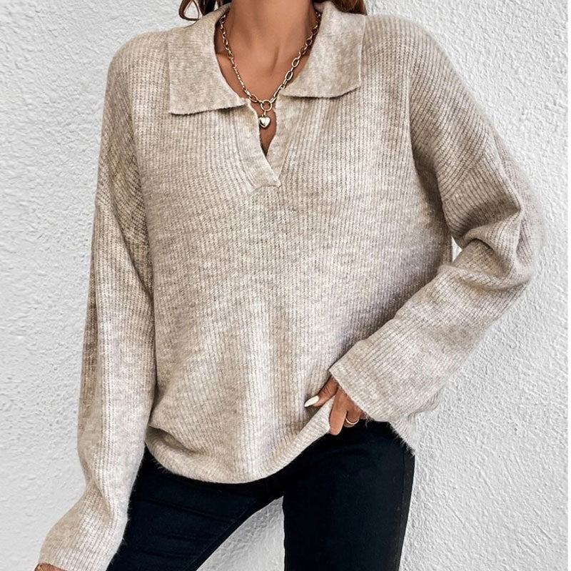 Kvinnors avslappnad tröja med texturerat ribbdesign Mirla-Eva Jonsson