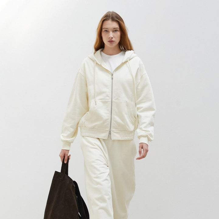 Kvinnors avslappnad zip hoodie jacka Mirla-Eva Jonsson