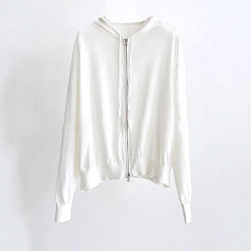 Kvinnors avslappnad zip hoodie med elastisk midja och lös passform Mirla-Eva Jonsson