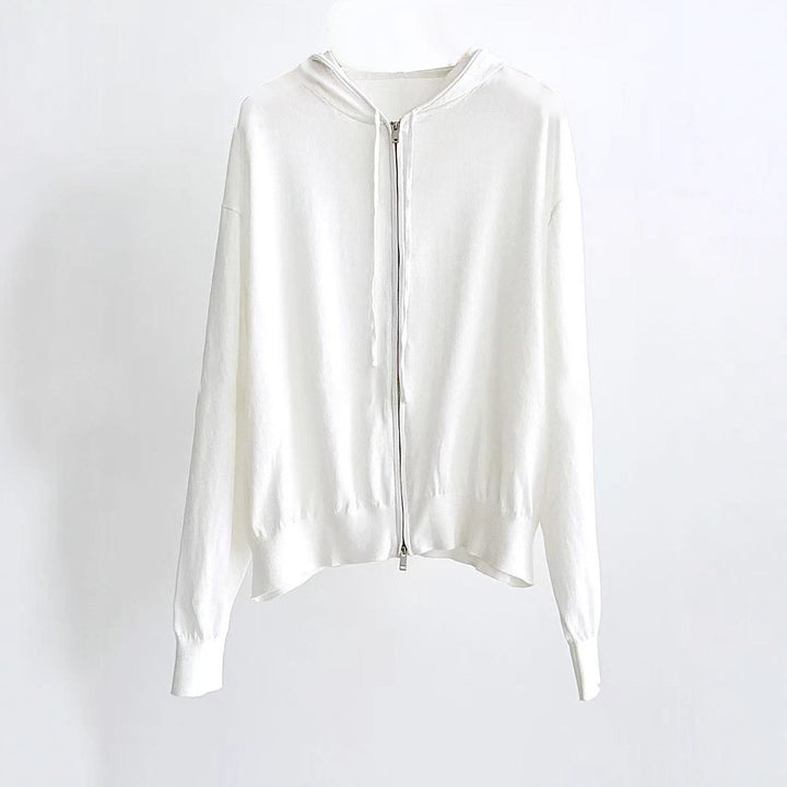 Kvinnors avslappnad zip hoodie med elastisk midja och lös passform Mirla-Eva Jonsson