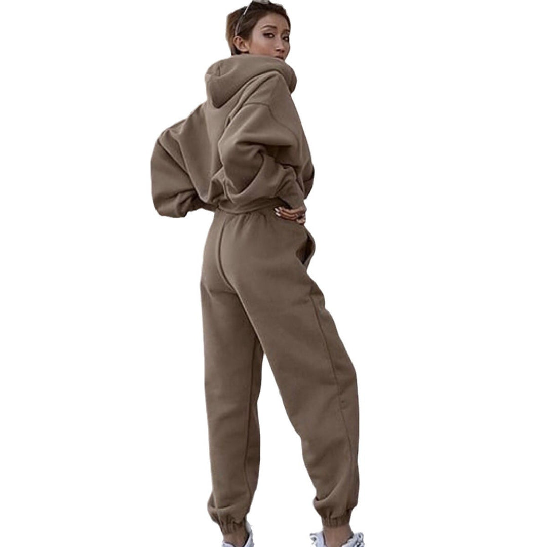 Kvinnors avslappnade hoodie med hög midja och bekväma joggers Mirla-Eva Jonsson