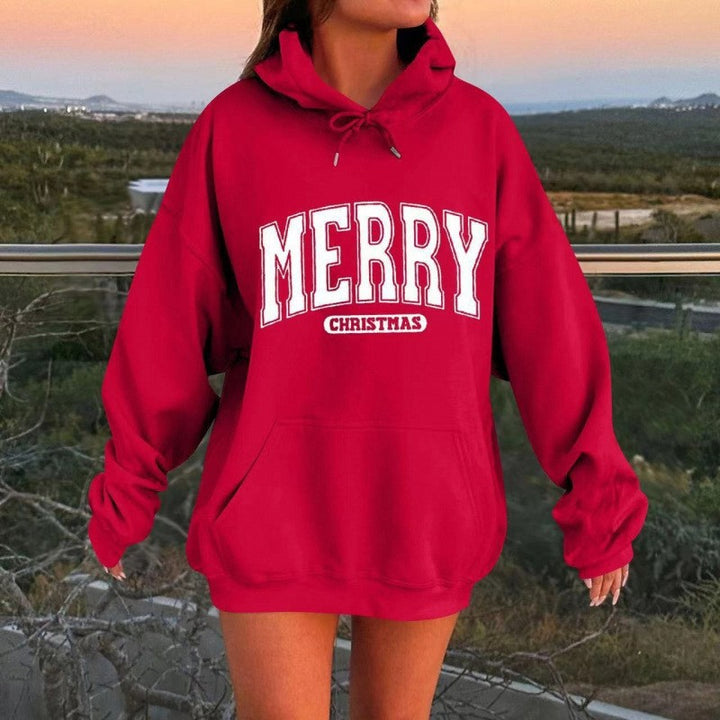 Kvinnors avslappnade hoodie med oversized passform och iögonfallande tryck Mirla-Eva Jonsson