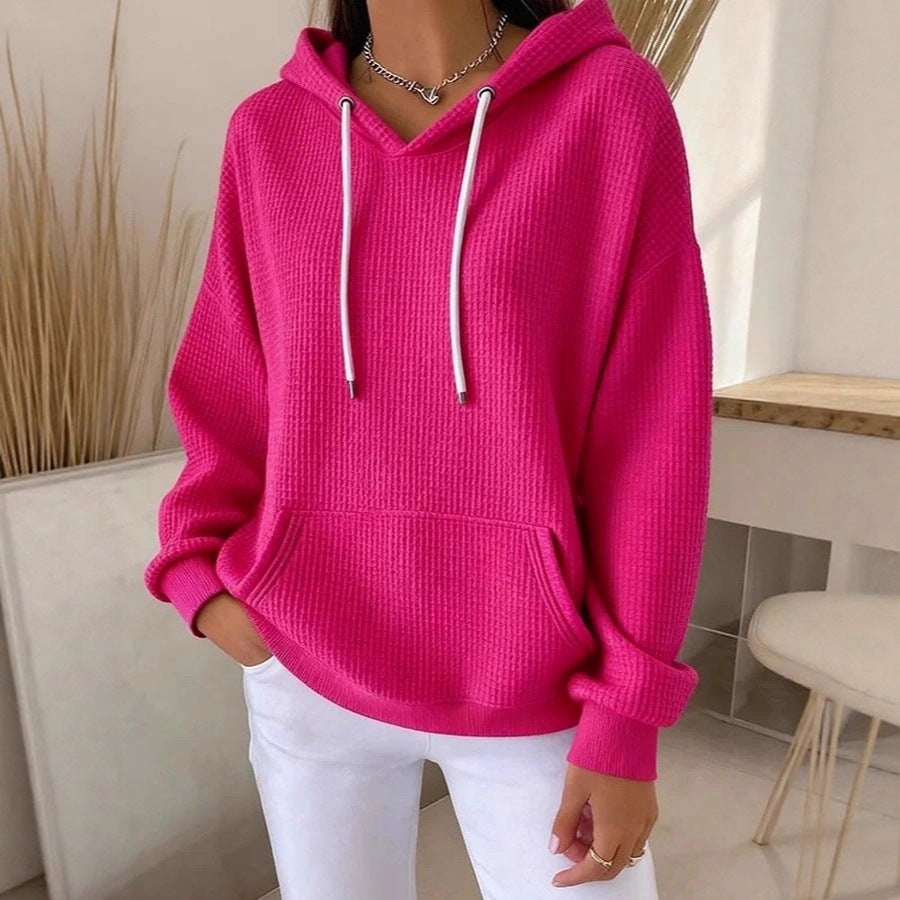 Kvinnors avslappnade hoodie med texturerat tyg Mirla-Eva Jonsson