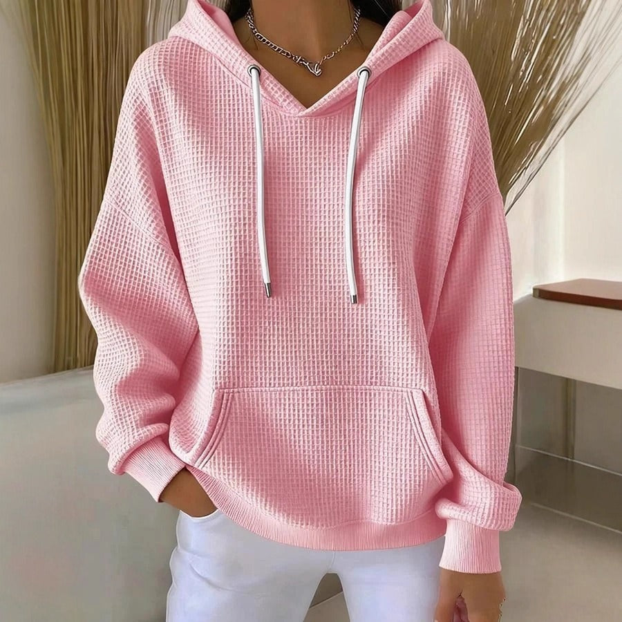 Kvinnors avslappnade hoodie med texturerat tyg Mirla-Eva Jonsson