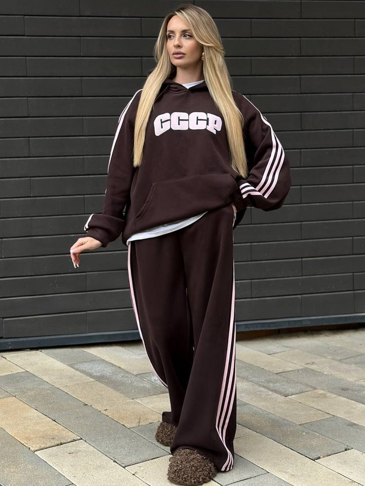 Kvinnors avslappnade hoodie och lösa jogger set Mirla-Eva Jonsson