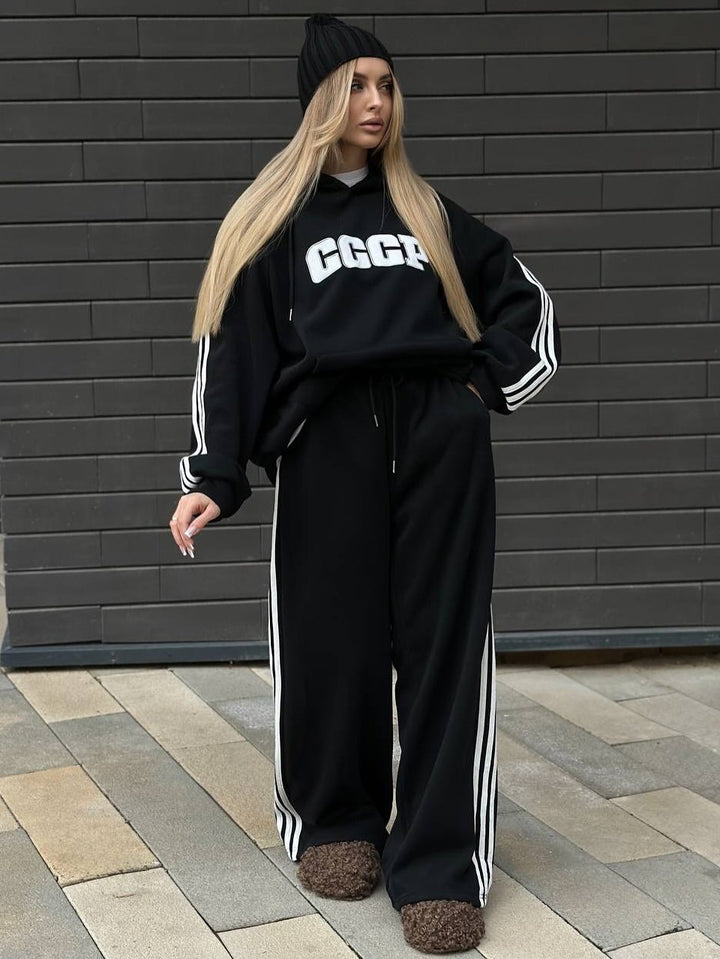 Kvinnors avslappnade hoodie och lösa jogger set Mirla-Eva Jonsson