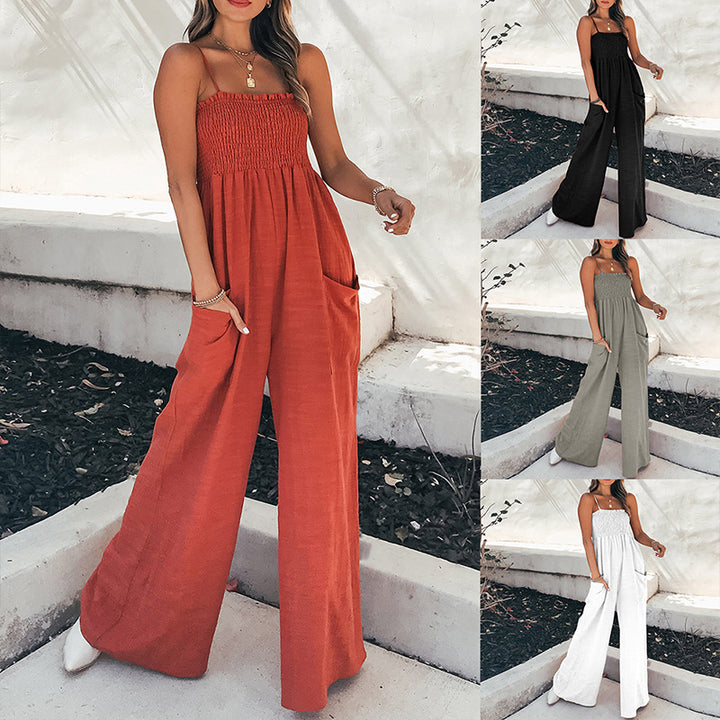 Kvinnors avslappnade jumpsuit med bred passform och praktiska fickor Mirla-Eva Jonsson