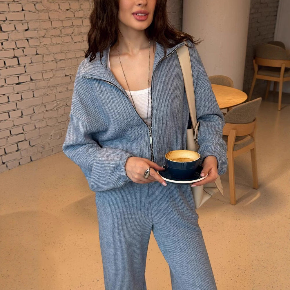 Kvinnors avslappnade jumpsuit med hel dragkedja och breda ben Mirla-Eva Jonsson