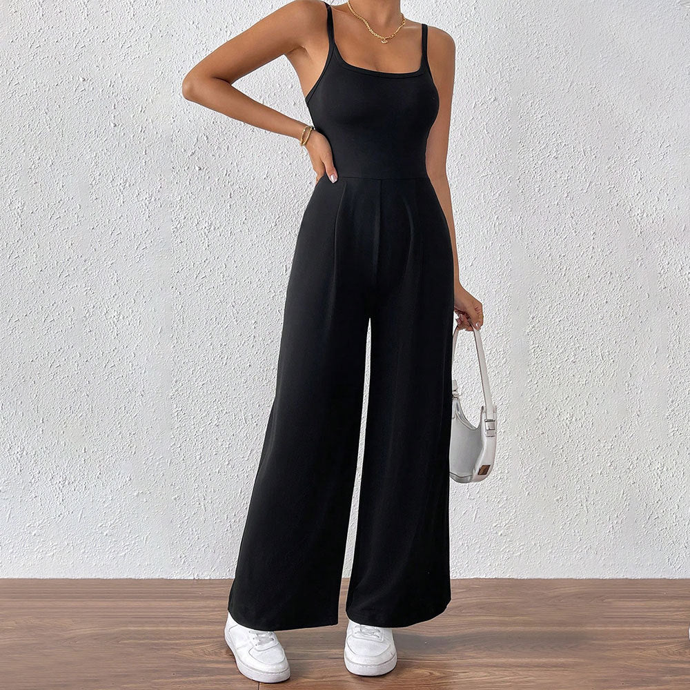 Kvinnors avslappnade jumpsuit med smala band och elegant skärning Mirla-Eva Jonsson