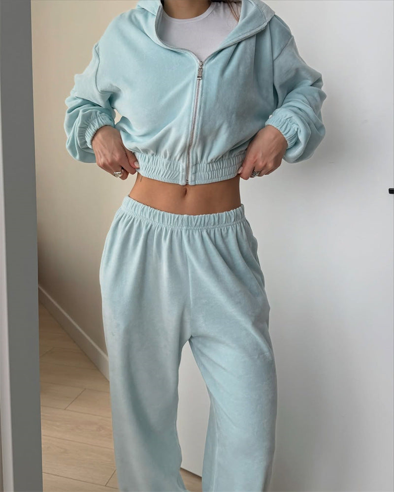 Kvinnors avslappnade jumpsuit set med kort krage och elastisk midja Mirla-Eva Jonsson