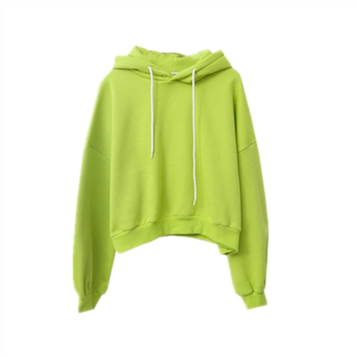 Kvinnors avslappnade kort hoodie med voluminösa ärmar Mirla-Eva Jonsson
