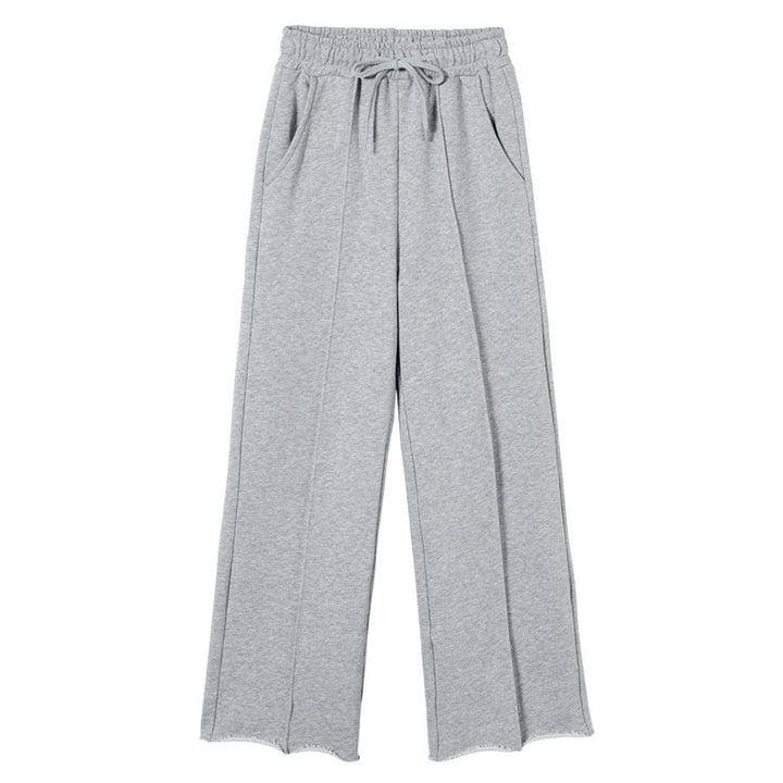 Kvinnors avslappnade loungewear-set med kortad zip hoodie och vida byxor Mirla-Eva Jonsson