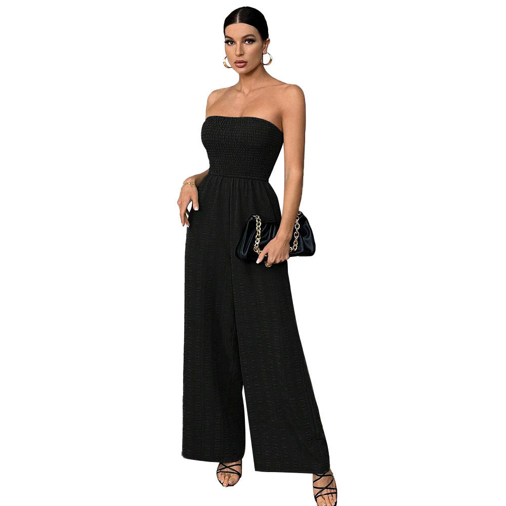 Kvinnors avslappnade overall med off-shoulder design och elastisk topp Mirla-Eva Jonsson