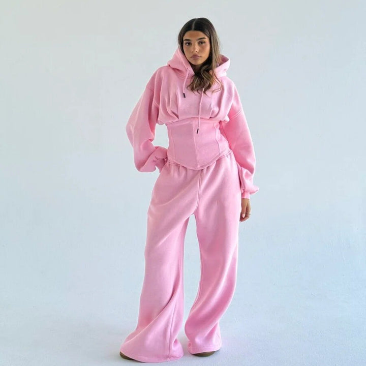 Kvinnors avslappnade oversized hoodie med smickrande passform och bred midja Mirla-Eva Jonsson