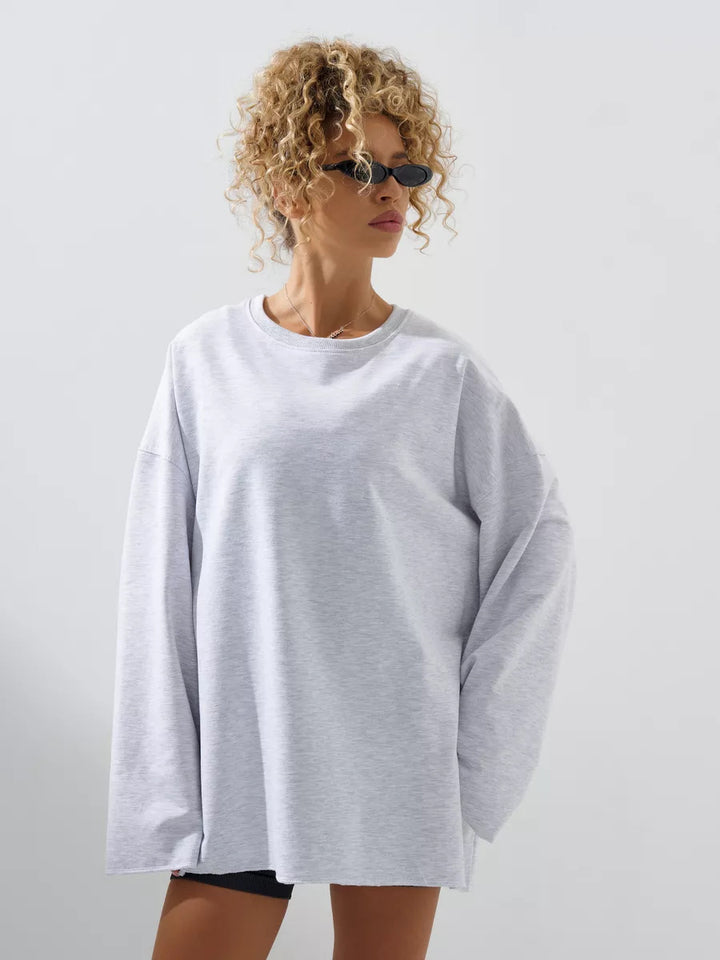 Kvinnors avslappnade oversized sweatshirt med droppad axelsöm Mirla-Eva Jonsson