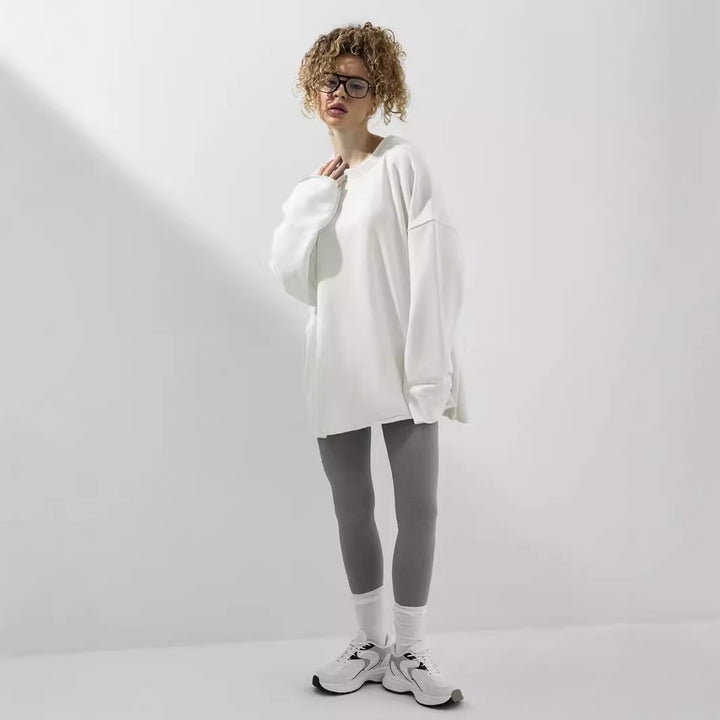 Kvinnors avslappnade oversized sweatshirt med droppad axelsöm Mirla-Eva Jonsson