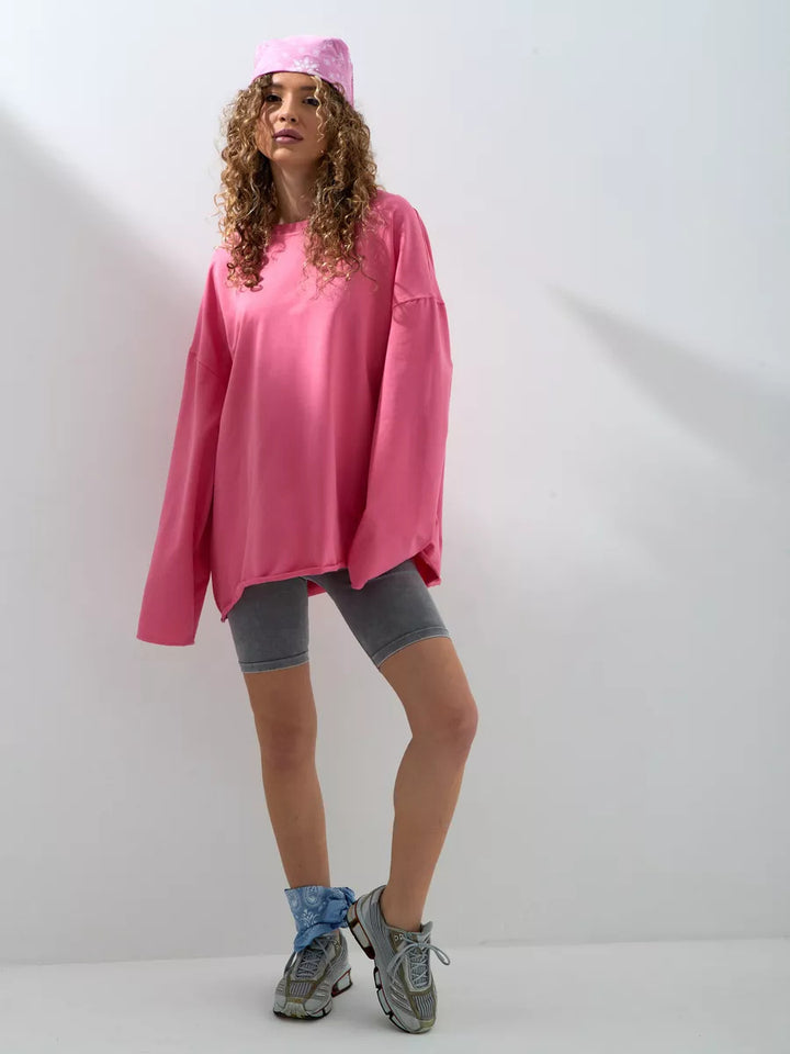 Kvinnors avslappnade oversized sweatshirt med droppad axelsöm Mirla-Eva Jonsson