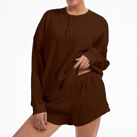 Kvinnors avslappnade oversized tröja och shorts set Mirla-Eva Jonsson