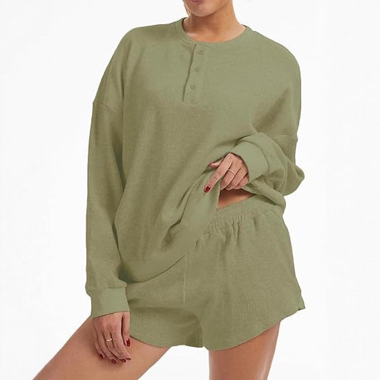 Kvinnors avslappnade oversized tröja och shorts set Mirla-Eva Jonsson