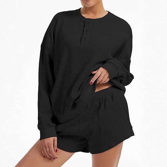 Kvinnors avslappnade oversized tröja och shorts set Mirla-Eva Jonsson