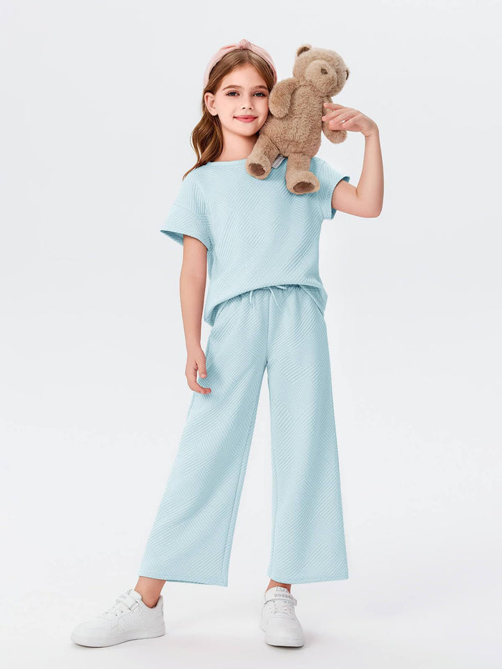 Kvinnors avslappnade pyjamas set med lös topp och avslappnade byxor-Eva Jonsson