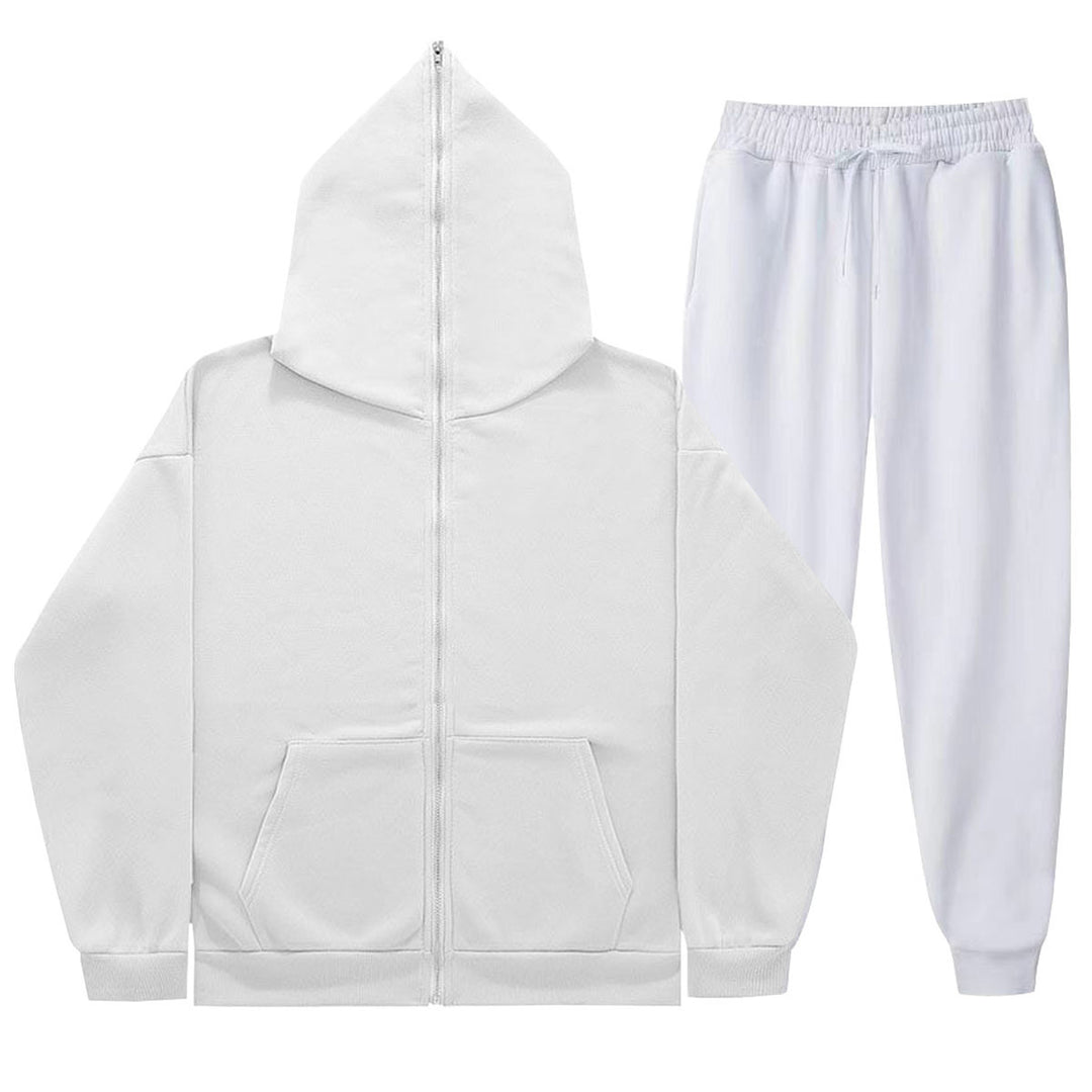Kvinnors avslappnade set med avslappnad zip hoodie och bekväma joggingbyxor Mirla-Eva Jonsson