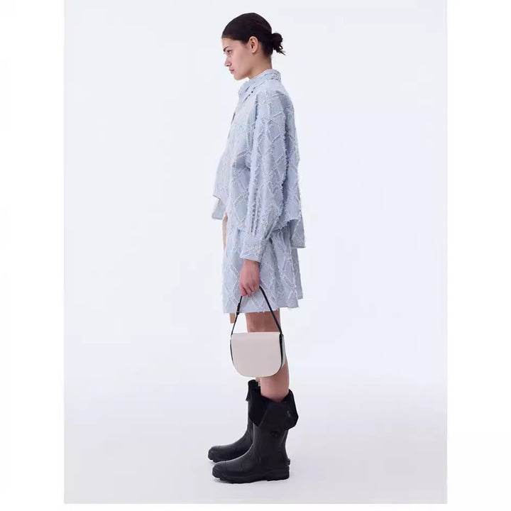 Kvinnors avslappnade shorts med elastisk midja och slidic-mönster Mirla-Eva Jonsson