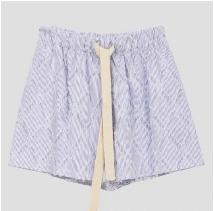 Kvinnors avslappnade shorts med elastisk midja och slidic-mönster Mirla-Eva Jonsson